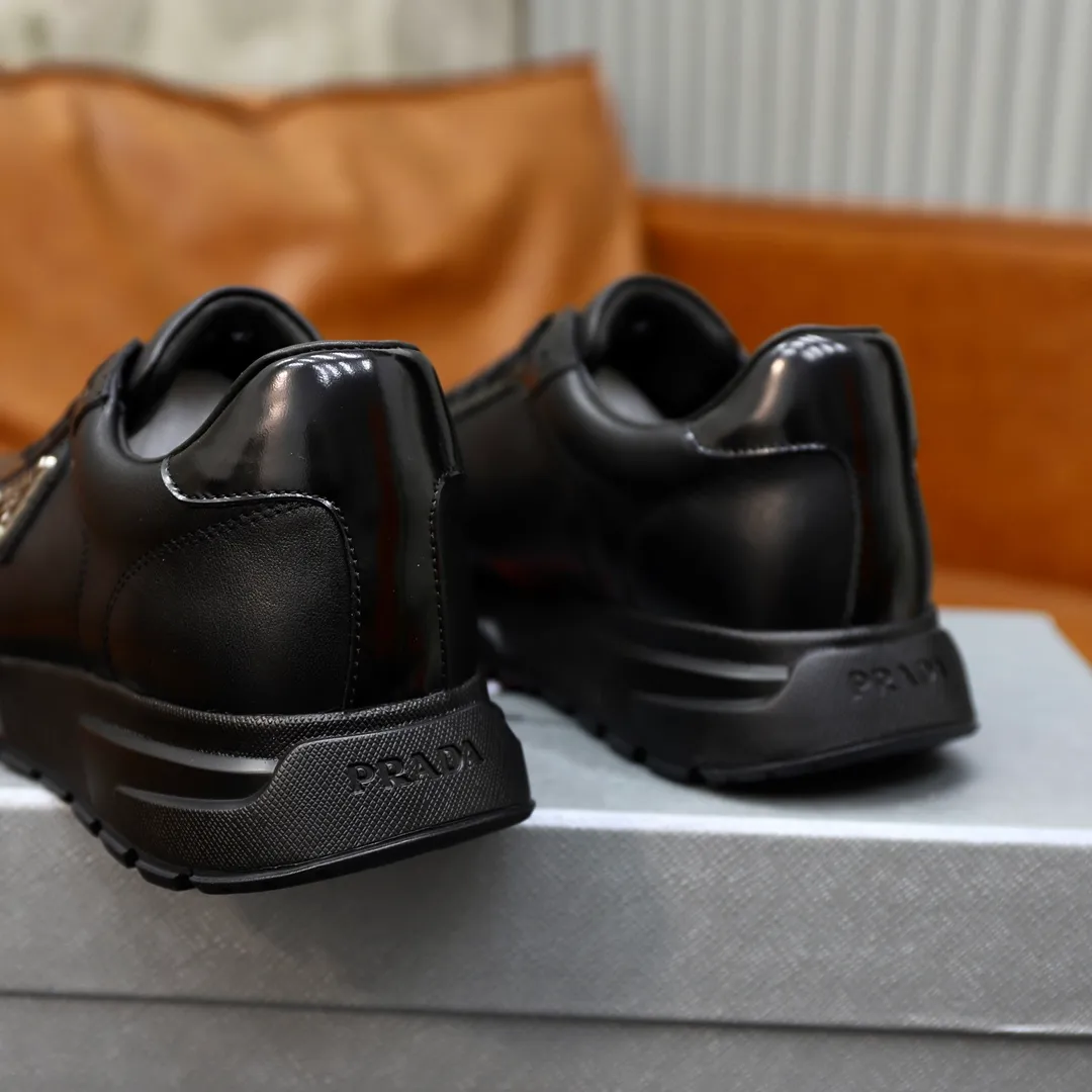 Men's shoes 💰600💰🙅‍♂️🙅‍♂️🙅‍♂️ [PRADA] Prada - High-end quality original order - Upper: Nappa calfskin, tumbled calfskin spliced stretch cloth surface, tongue high frequency brand logo - Lining: water-dyed cowhide - Outsole: ultra-light TPU foam rubber; two-color molded outsole -Ultra-high quality control and fine workmanship: outstanding (high-end, extravagance, grade) -Size: 38-44 (45 can be customized)